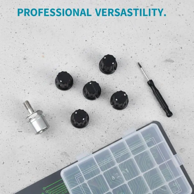 5pcs Knob Cap AC220-240VPN-8F  Striped Plastic Knob Cap With Copper Core Electronic Instrument Switch Caps Inner Hole 6.35mm