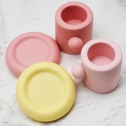 3D Cup Coaster Scented Candle Silicone Mold 3d Mug Set Silicone Mold for Candle Making Cakes Cup Candle Making Kit