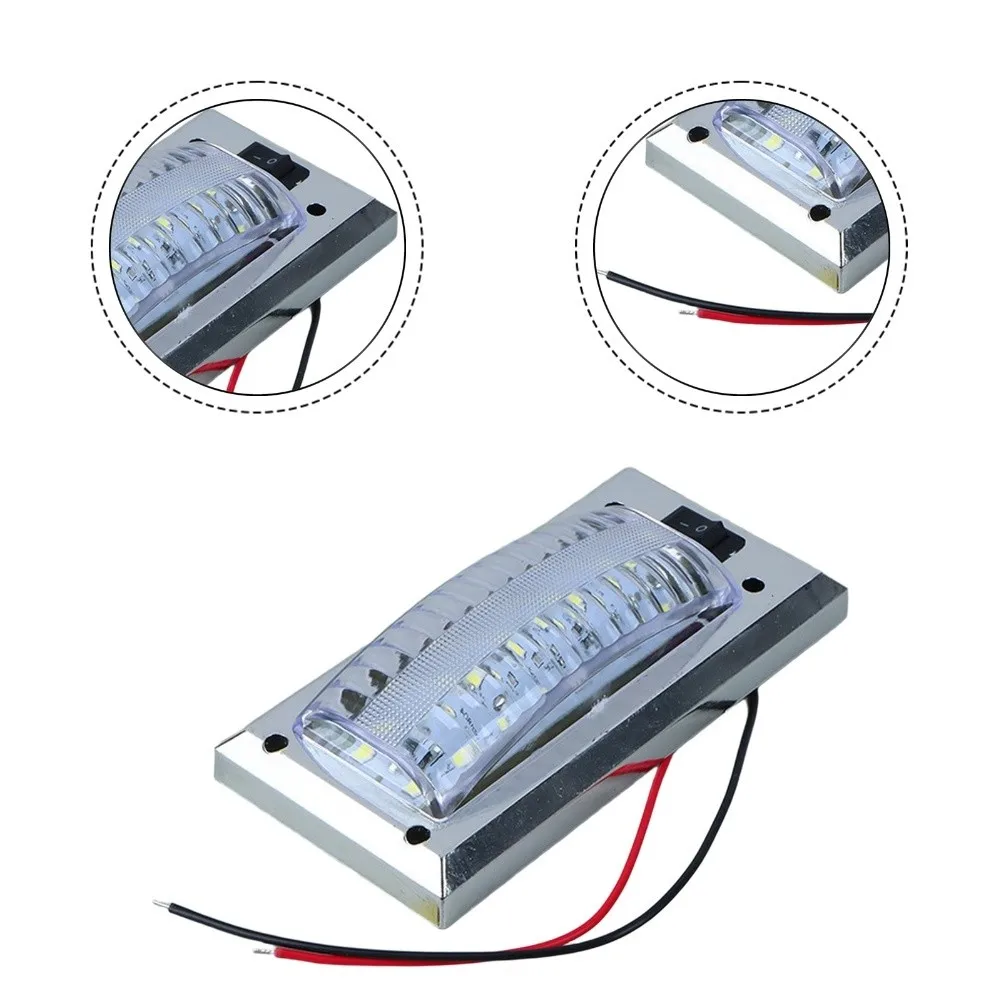 For Car Interior LED Roof Light Interior Dome Lamp Silver ABS Construction PS Components Low Power Consumption