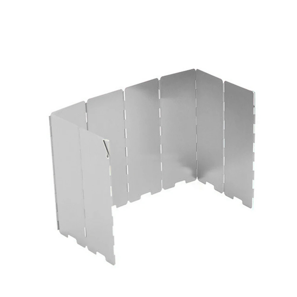 

Portable Stove Windscreen Foldable Camping Hiking Windshield For Outdoor Cooking Fuel Saving Space Saving Easy Carry