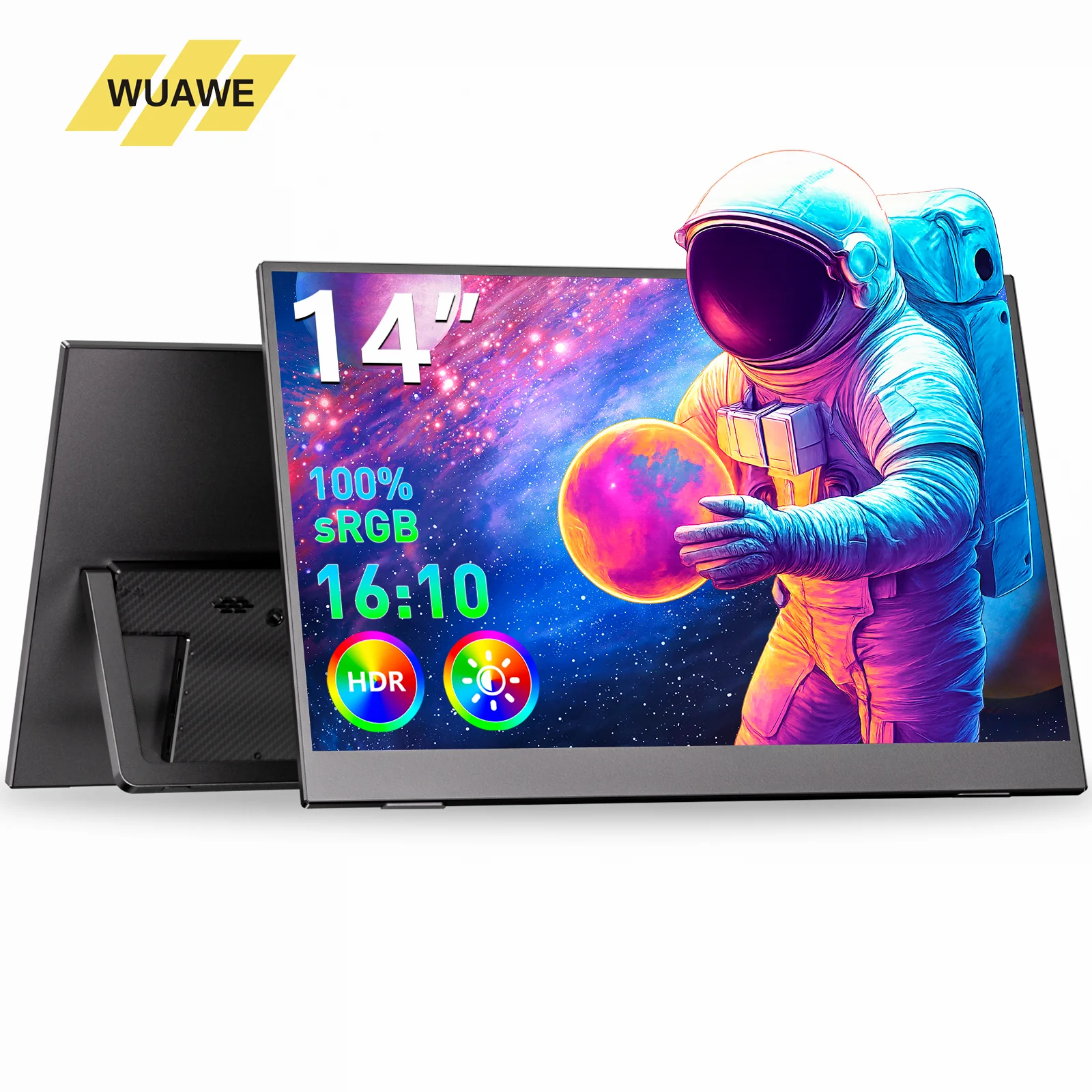 

14 inch 1080P 60Hz Portable Gaming Monitor for Laptop,IPS 16:9 HDR Eye-Care External Screen,USB-C/HDMI Plug & Play Second screen