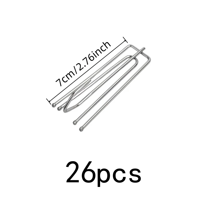 26 pcs Stainless Steel Drapery Pins, Living Room Curtains, Four Claw Secure Grip, Stainless Steel Material