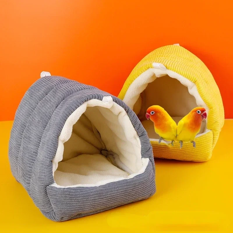 Cute Winter Warm Bird Cage Parrot Cotton Nest Budgie For Hammock Hut Tent Bed Hanging Cave Pet Products