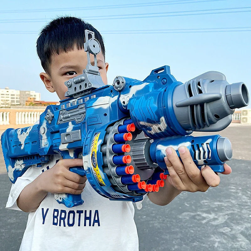 

Children's electric serial toy gun soft bullet gun boys' pistol Gatling soft bullet machine gun toy gift