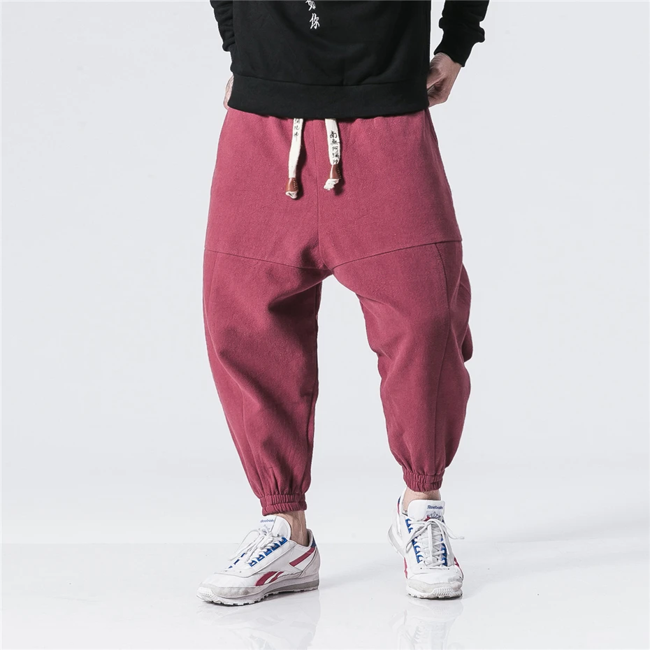 Herbst Winter dicke Harems hose Männer Jogging hose Mode lässig Jogger hose männliche Hose elastische Taille