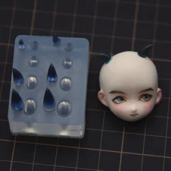 Doll Horn Mold Mini DIY Demon Horn Bullhorn Sheep Horn Mold Silicone Mold Model For OB11 1/12 1/8 BJD Doll