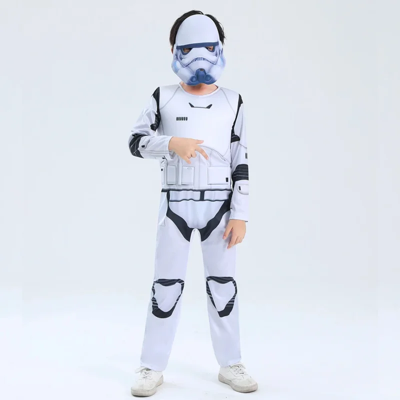 Vestido extravagante Stormtrooper para crianças, vestido de personagem infantil, festa cosplay, Halloween, fantasia de carnaval