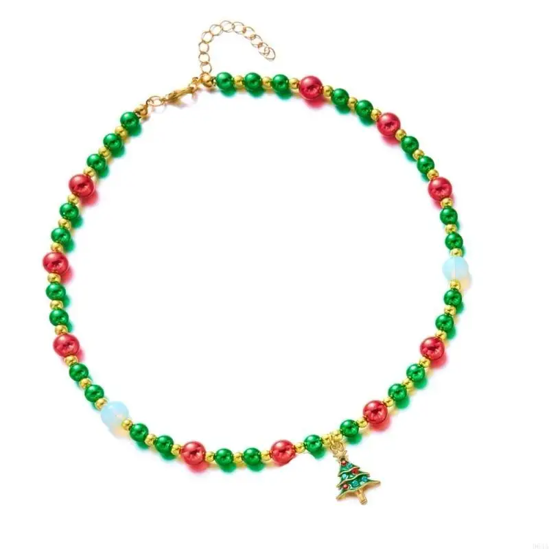Delicate Beaded Snowflake Necklace Holiday Season Jewelry G…