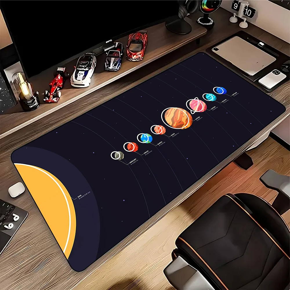 New Solar System Space Gaming Mouse Pad Large Mouse Mat Laptop Mouse Carpet Game Carpet Keyboard Pads Gamer Desk Mat 90x40cm