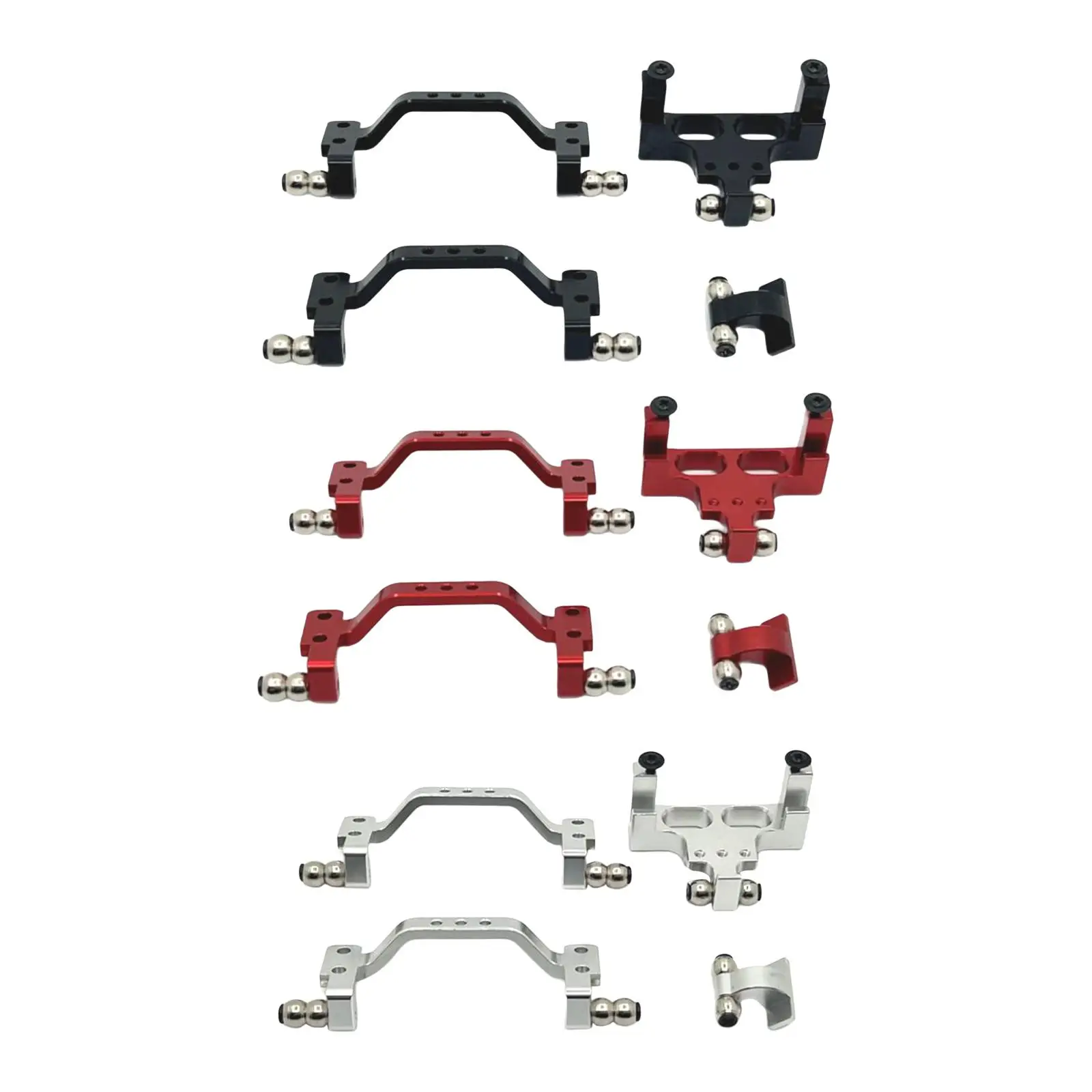 4 Pieces 1:16 Servo Mount,Replacement,Modified Metal Steering Gear Holder,Modified Steering Gear Holder for C64,Adults RC Car