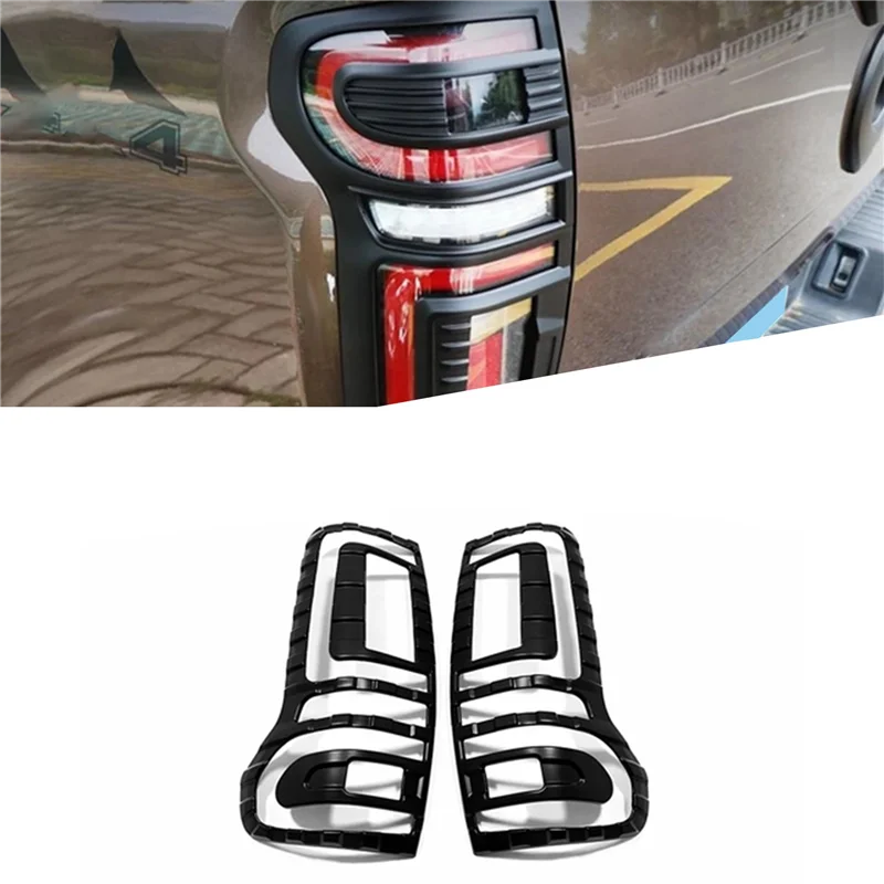 

ABHY-1Pair Car Styling Rear Tail Light Cover Trim For Great Wall Cannon GWM Poer Ute 2019-2022 Rear Lamp Frame Decoration Access