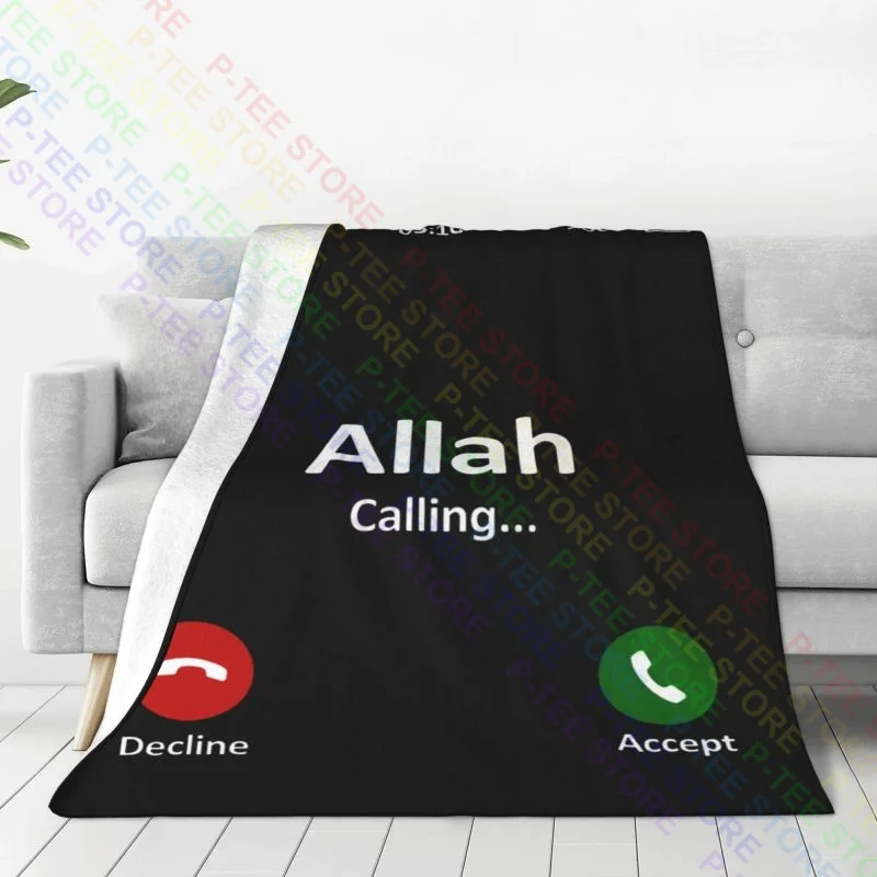 Allah Calling Should I Accept Or Decline Muslim Blanket High Bedding Super Soft Faux Fur Mink Family Expenses