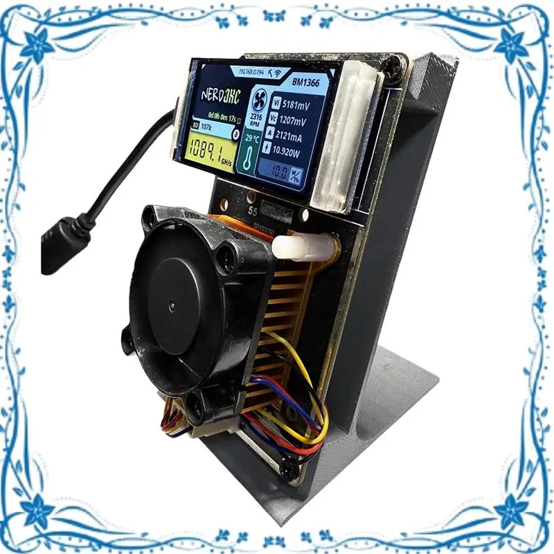 

Nerdaxe Nerdminer Вертикальный майнер 500Gh/S BM1366 ASIC Chip Solo Lottery BTC Miner Bitaxe Лотерейный майнер EU PLUG