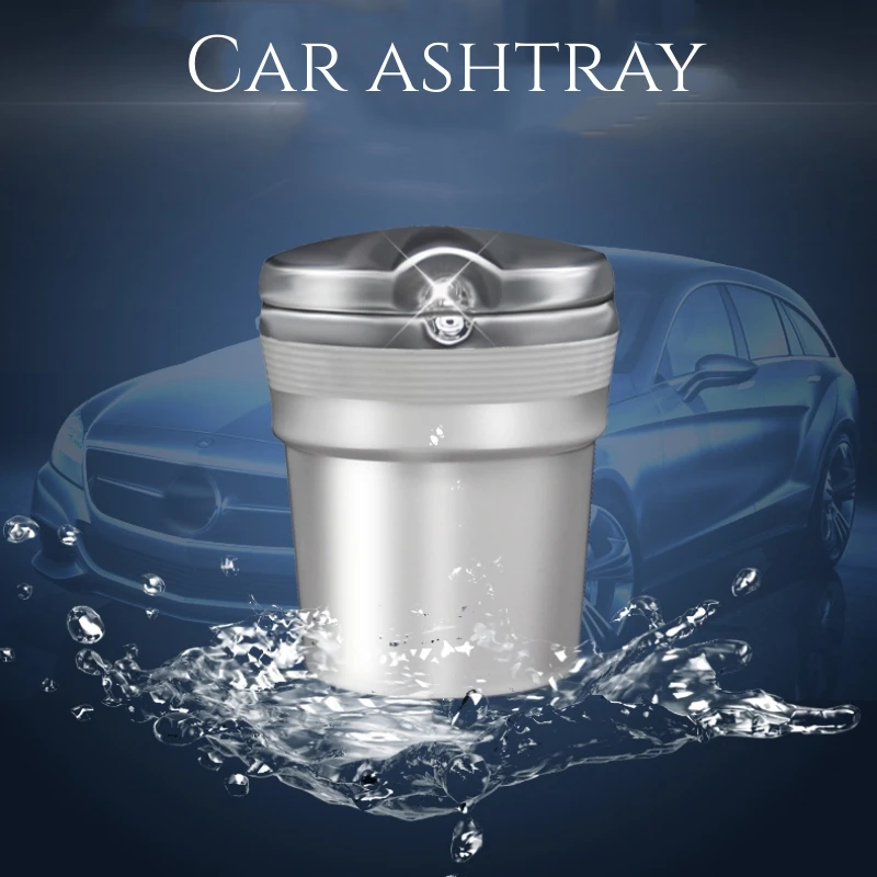 

New Universal Car Ashtray With Led Lights With Cover Creative Personality Covered Car Inside The Car multi-function Car Supplies