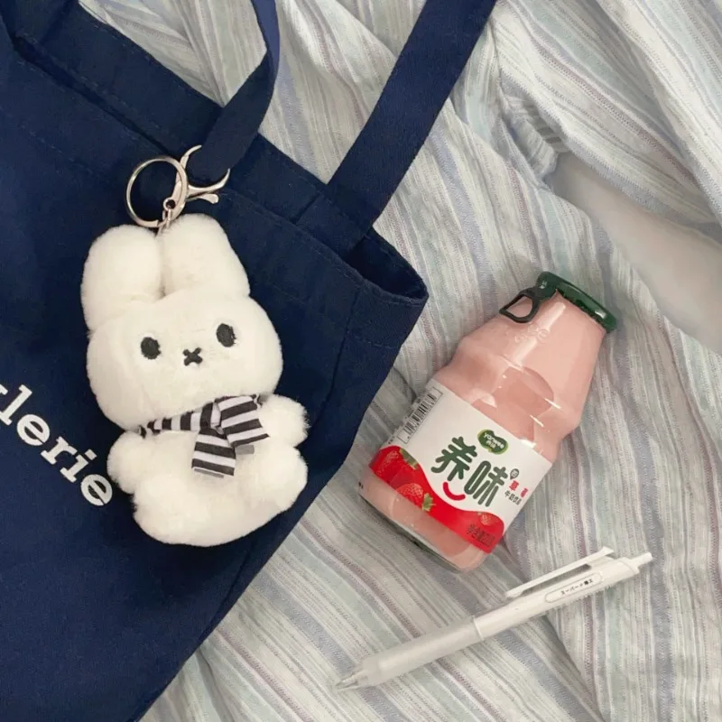Simpatici pendenti in peluche di coniglio Miffy, mini bambole di cartone animato, zaini scolastici, borse, pendenti, portachiavi, regali per coppie