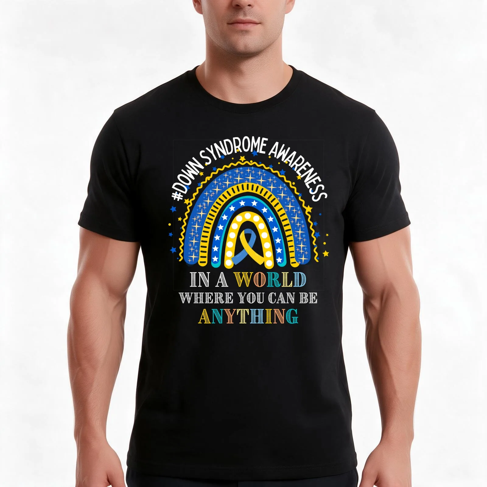Down Syndrome Warrior (Down Syndrome Awareness) T-Shirt, Summer Casual Cotton Tee, Oversized Streetwear Tops, Unisex Men Women