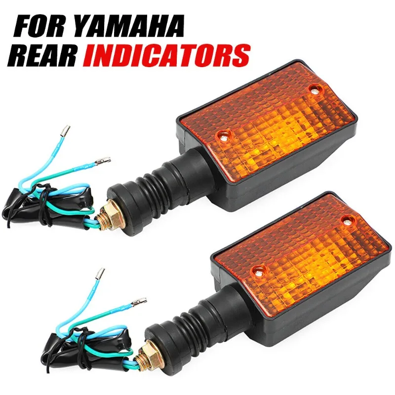 2/4 Pcs Motorcycle Rear Brake Turn Signal Lights Indicators For Yamaha DT125 XT350 XT600 XT550 XT250 FZ750 1985-2000 Amber Lamps