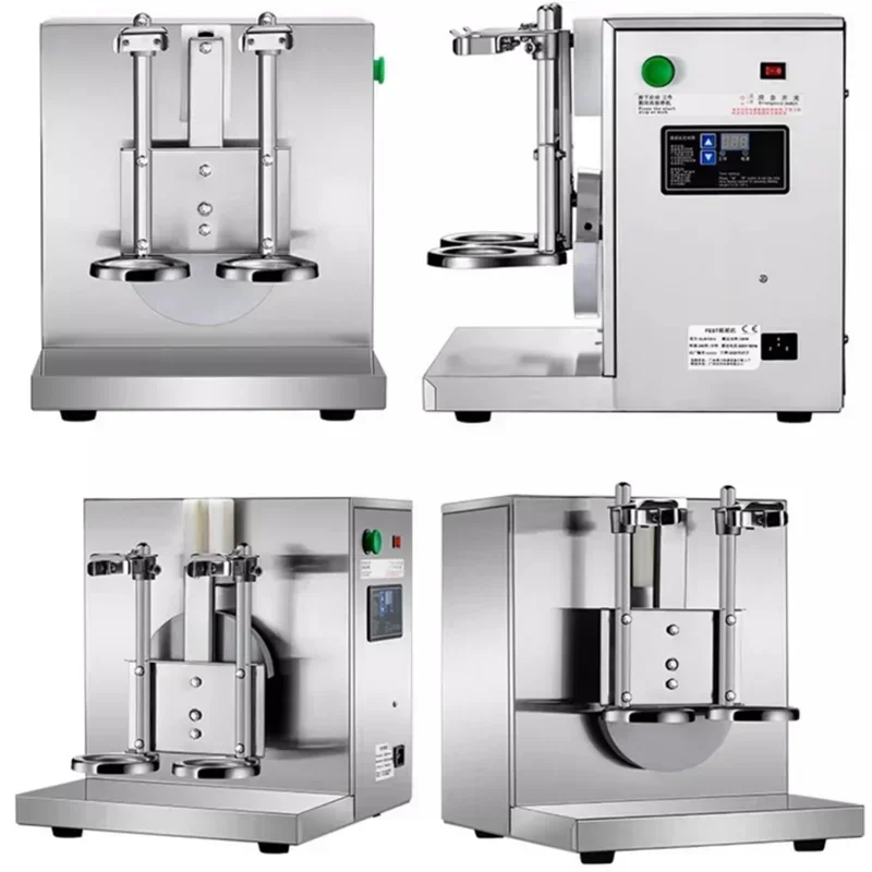 

With 2PC 700ml Cups Boba Tea shaker Bubble Tea Shaker Double Cups Shaker Machine Milk Bubble Tea Shaking Machine