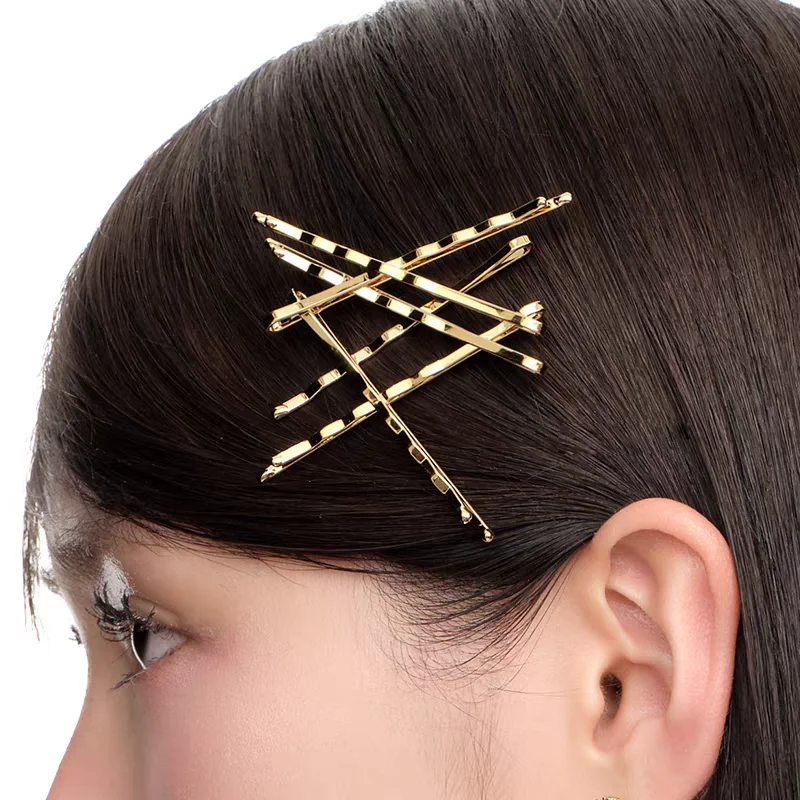 

10pc Fashion and Minimalist gold Color Classic Alloy Hairpin Hair Side Clips for Girls Women Korean Hair Accessories