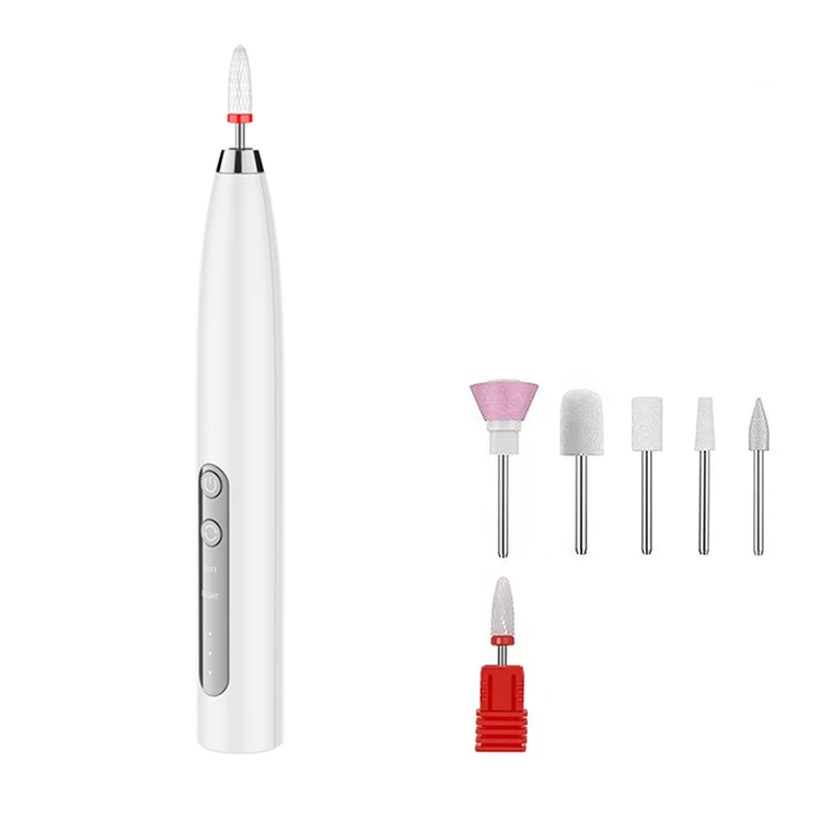 Electric Nail Drill Machine Portable Electric Nail Set Manicure Pedicure Tool with Nail Drill Bits