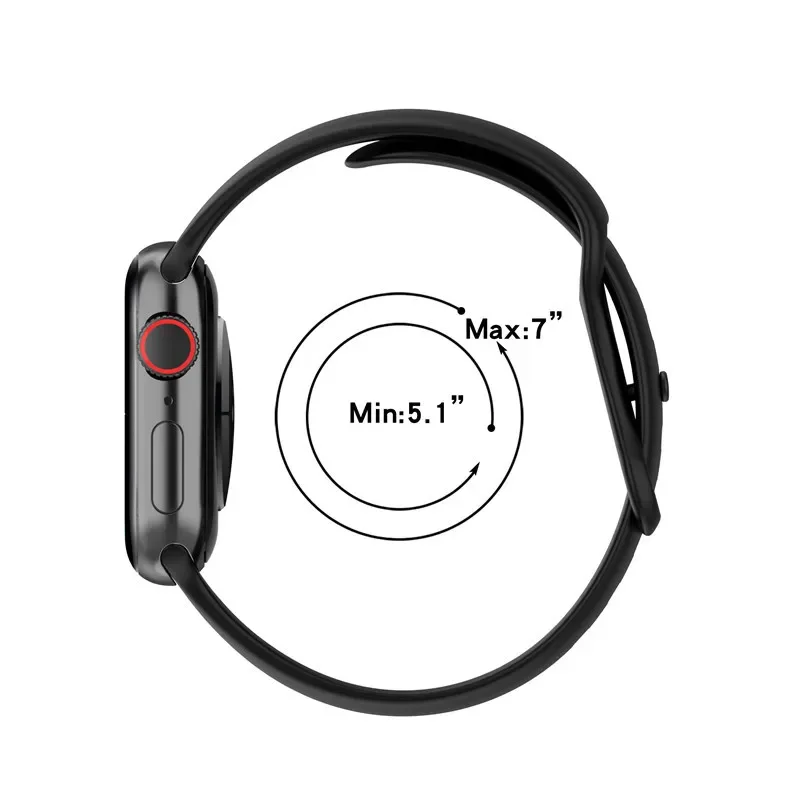 Miękki pasek do pasek do Apple Watch 44mm 40mm 38mm 42mm gumowa opaska na nadgarstek pasek Correa bransoletka iWatch serie 6 5 4 3 se 7 band