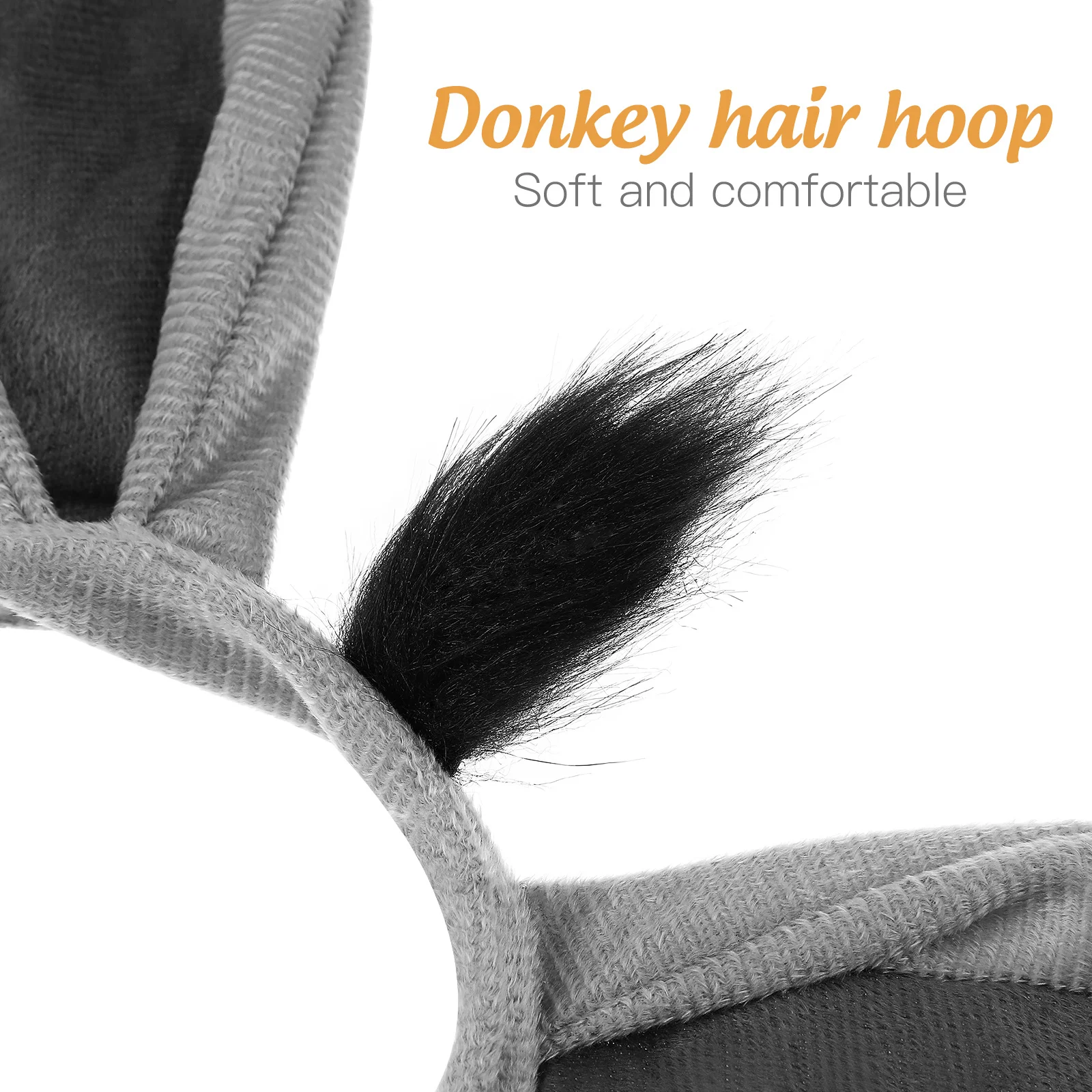 1 Zestaw Kostium Osła Rekwizyty Cosplay Impreza Halloween Wielkanoc Przedstawienie Szkolne Materiałowy Kompletny Zestaw Akcesoriów Opaska na Głowę z Uszami