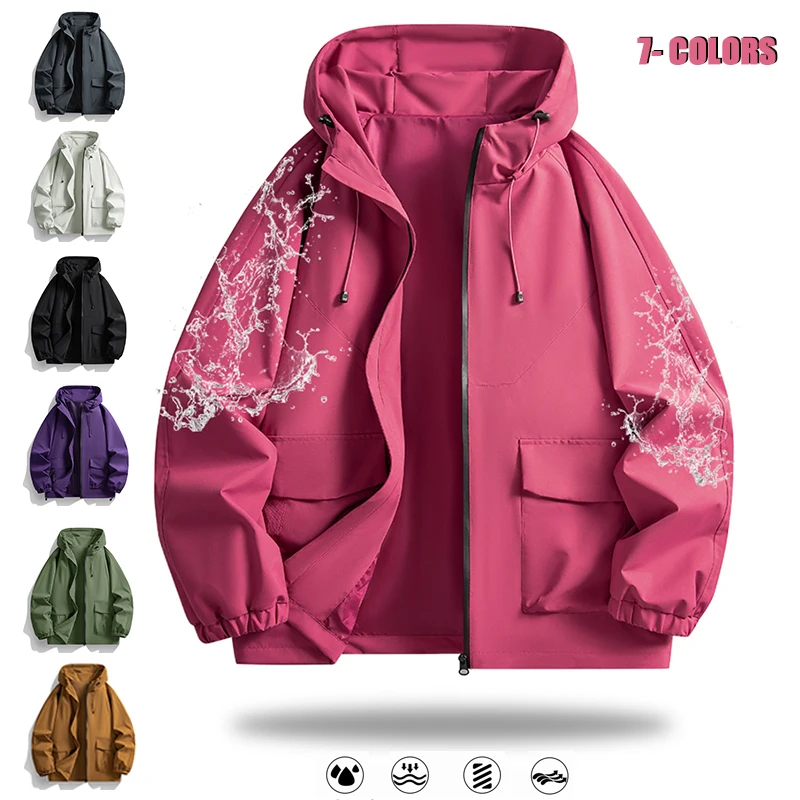 

New Outdoor Hooded Jacket Leisure Windproof and Wear-resistant Zipper Design Coat Daily Travel Mountaineering Suit Outerwear