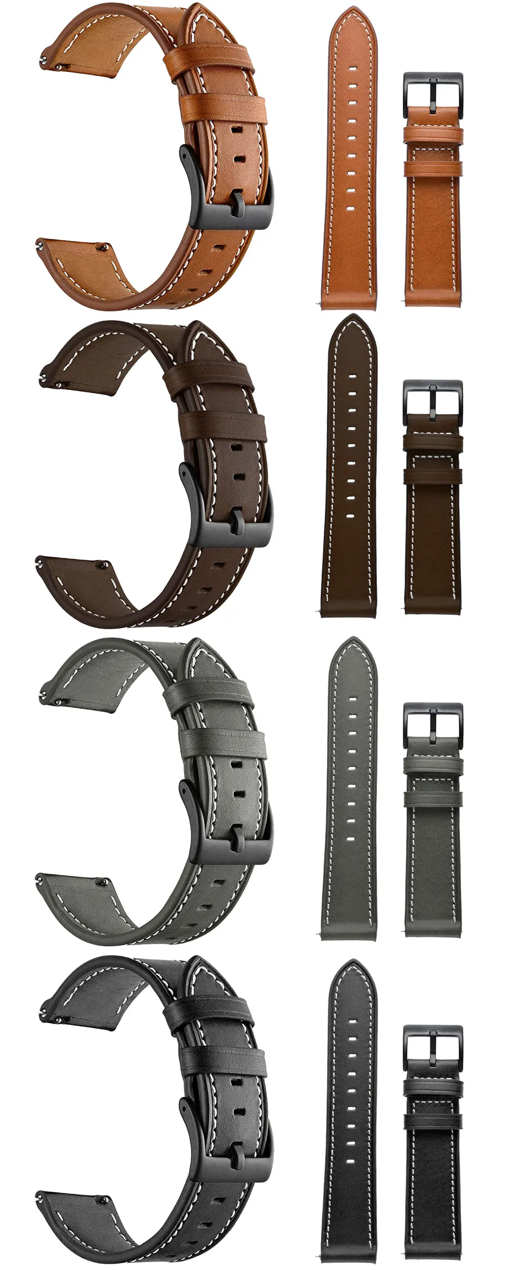 22mm Leder Armband Für Amazfit GTR 47mm Handgelenk Gurt Für Xiaomi Amazfit GTR 4/3/GTR4/GTR3 Pro/2/2e Smartwatch Armband Correa – Detail 3
