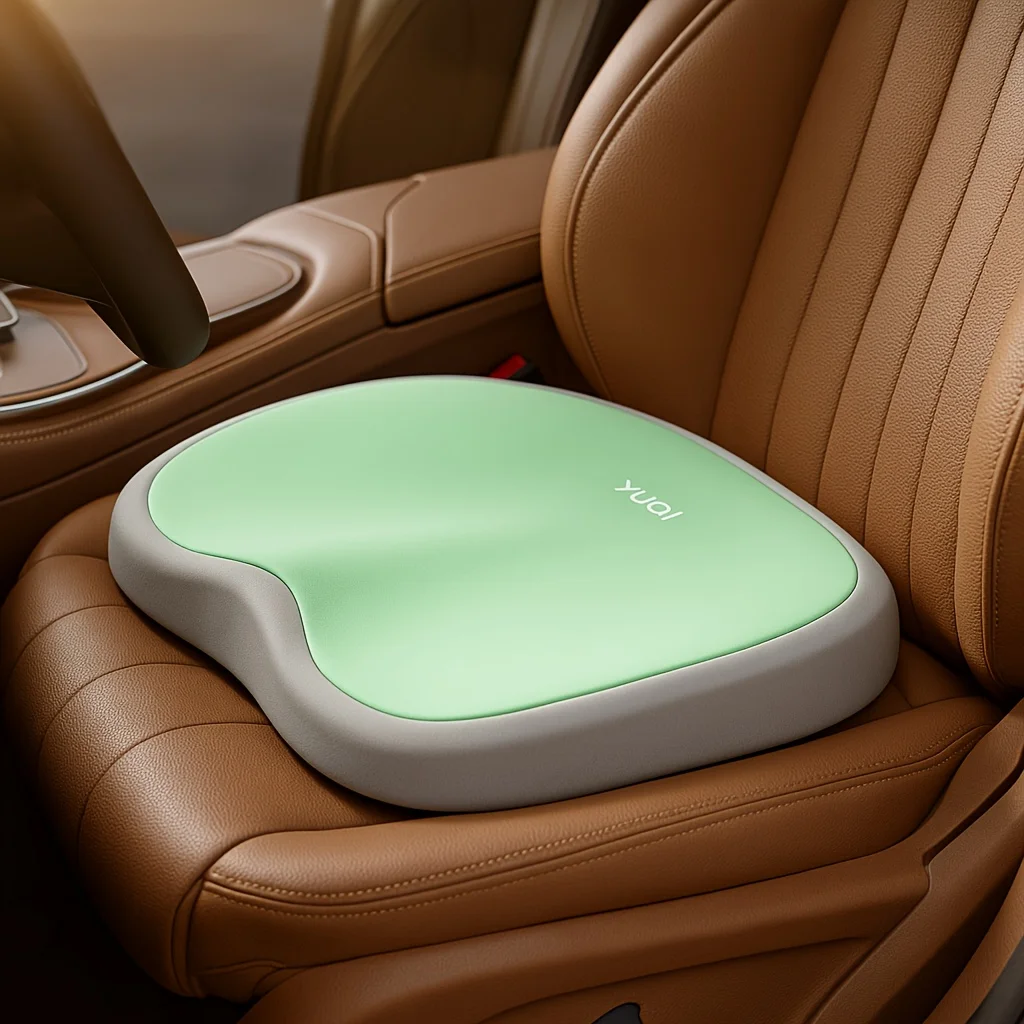 Ergonomic Memory Foam Seat Cushion – Car Seat Booster for Driver, Office Chair, Home Desk, Long Drives & Commuting