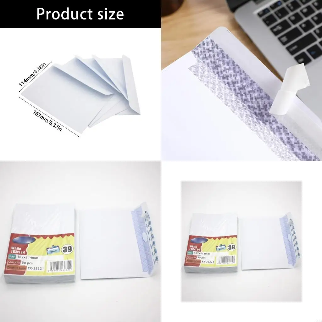 

LXAA 50p Офис Офис конвертирует без оконная белая конверт.