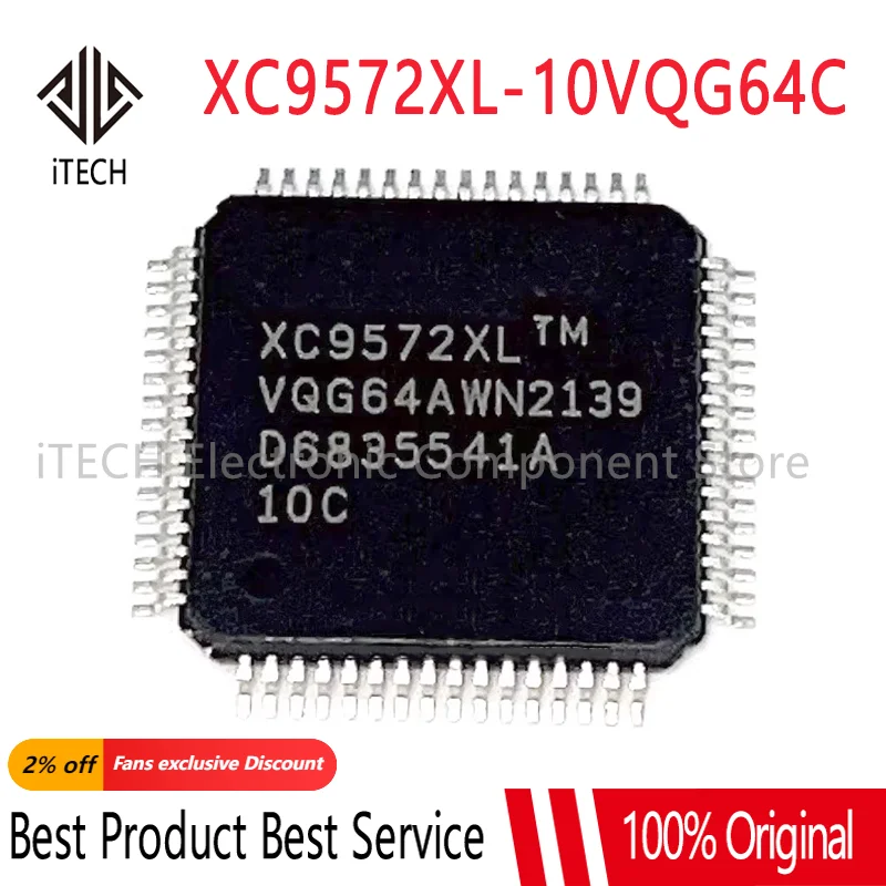 

5PCS/LOT XC9572XL-10VQG64C XC9572XL-10VQ64C XC9572XL-VQG64 XC9572XL-VQ64 XC9572XL QFP64 New original