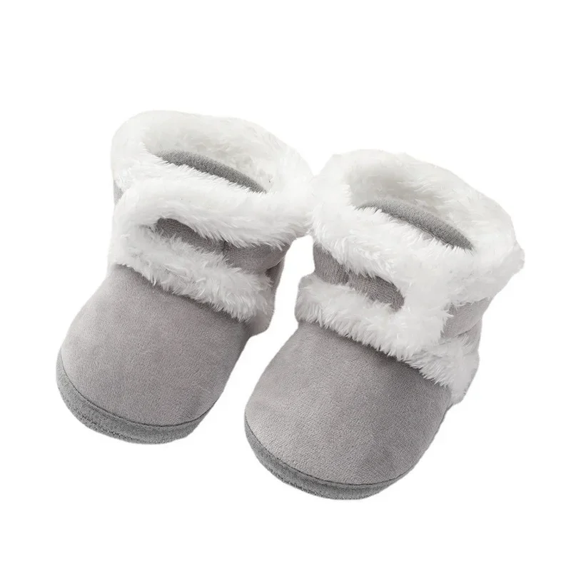 Handmade Cute Baby Boy Girl Warm Soft Sole Boots, Non-slip Casual Sneakers for Infants and Toddlers, Autumn Winter Walking Shoes