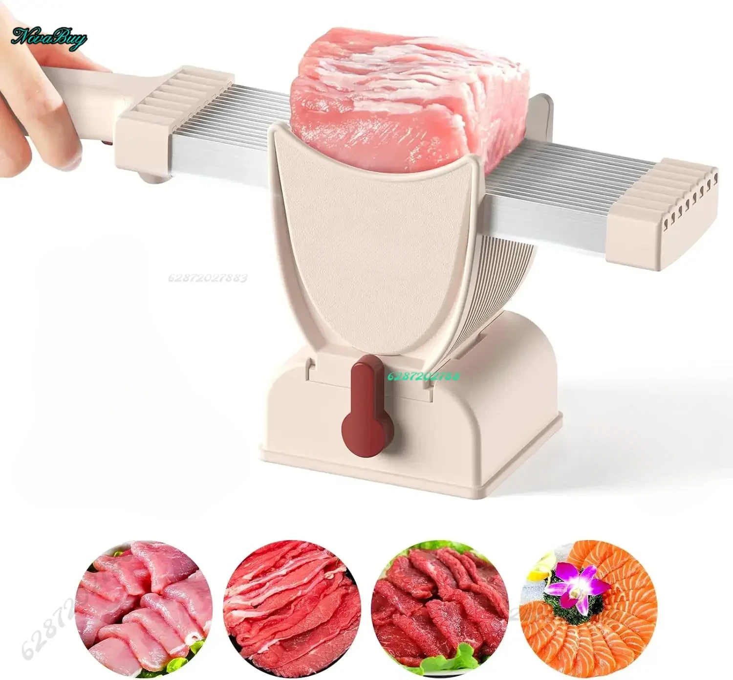 Cortador de carne, juego de cuchillos de cocina para cortar carne, triturar, cortador Manual de carne fresca, rebanador de alimentos para carne de res