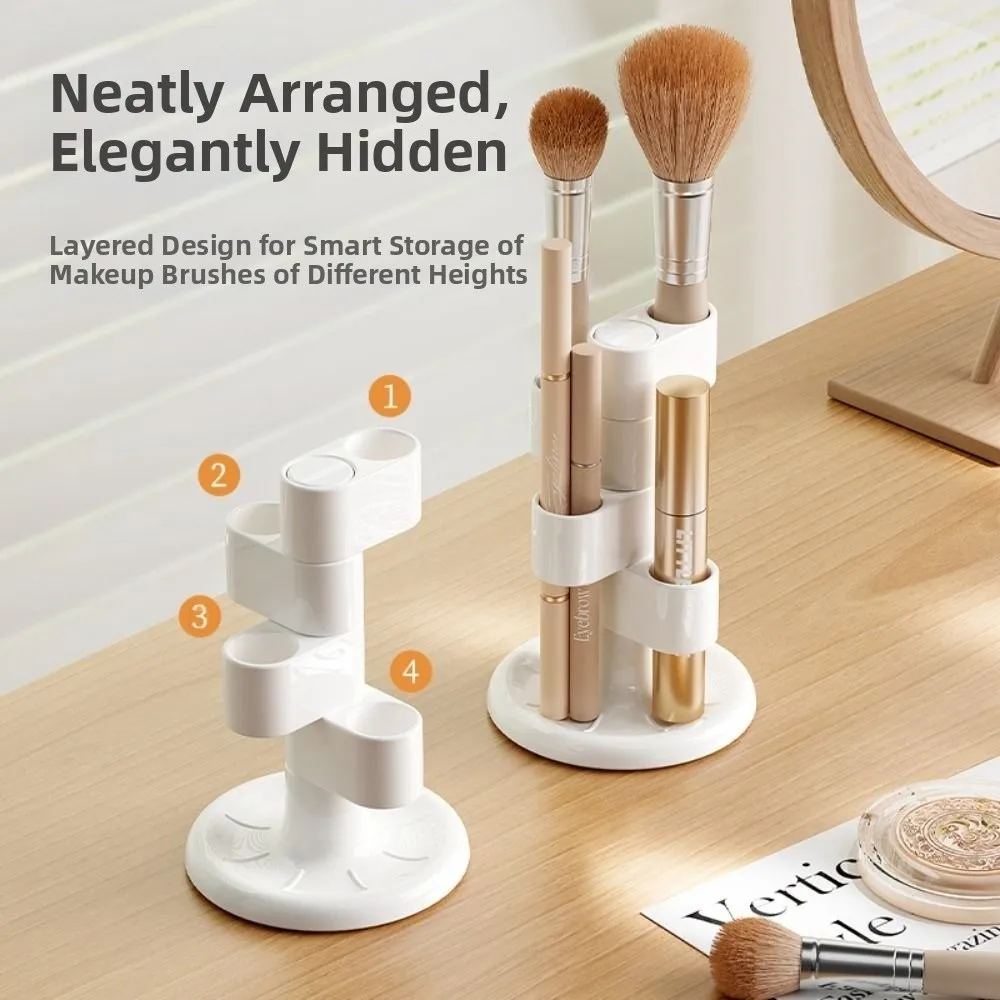 

2 шт., вращающийся держатель для зубных щеток с 4 отверстиями, забавная креативная стойка для карандашей, простой многофункциональный настольный контейнер для хранения