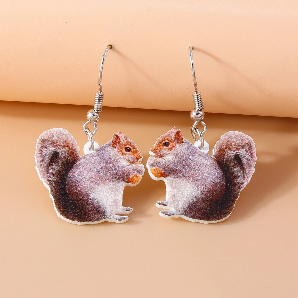 Aihua neue lustige Acryl Tier Ohrringe niedlichen Küken Maus Katze Labrador Hund Kaninchen Kuh Zebra Ohrringe für Frauen Schmuck Geschenke – Detail 4