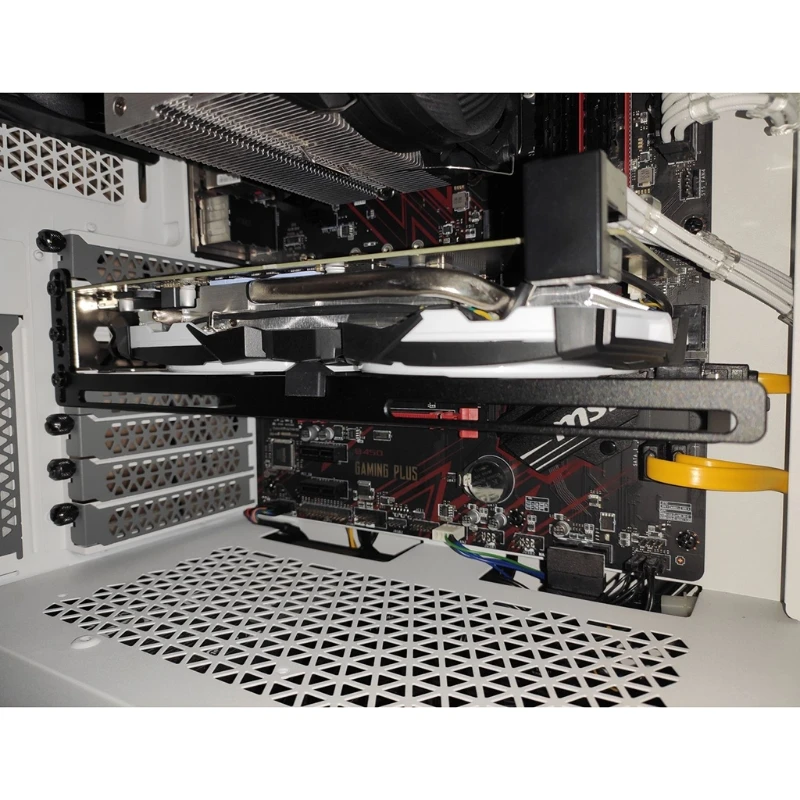 Aluminium L-vormige grafische videostandaard Grafische kaart Zijmontagesteunbeugel H8WD