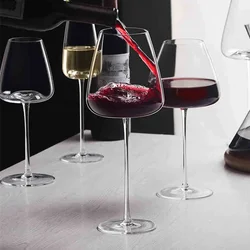 Verre à vin rouge bordeaux en cristal ultra-fin fait à la main, niveau de collection, gobelet de Bordeaux, tasse de dégustation d'art, grand ventre, 500-600ml