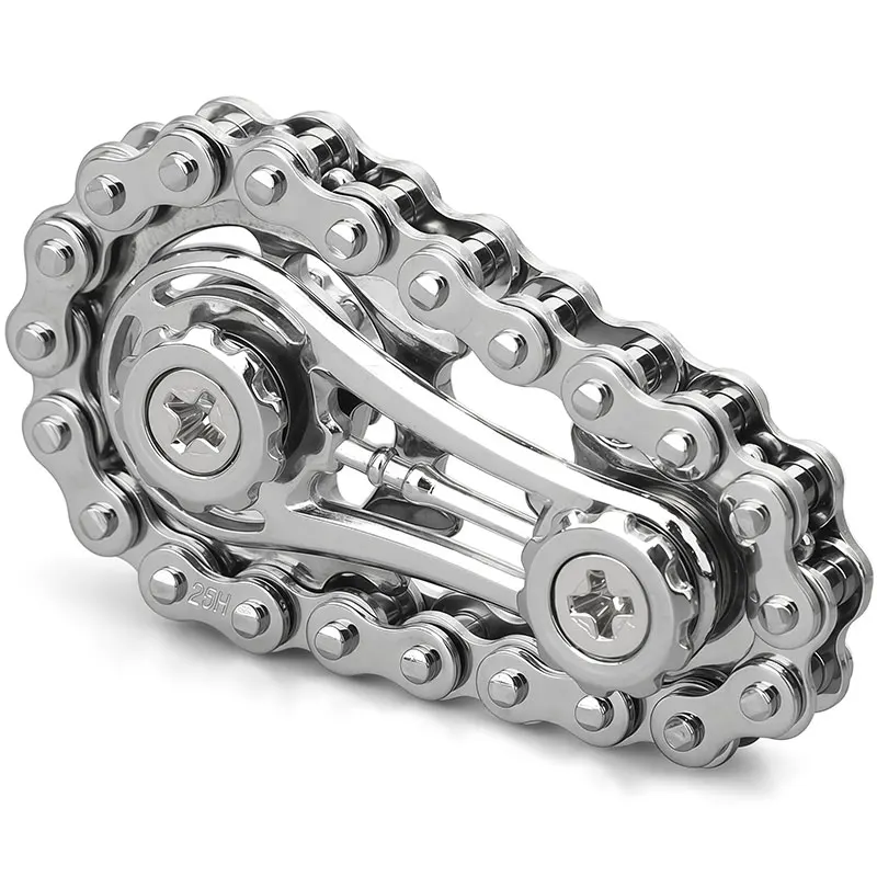 

High-Quality Metal Bicycle Chain Rotating Gear Fidget Toy Stress Reliever Office Desk Entertainment Halloween Gift for Men