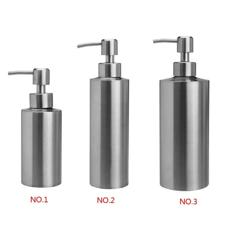

Bathroom Hand Dish Lotion Bottle Container Stainless Steel Countertop Sink Soap Dispenser High Quality Light Weighter 550/350ml