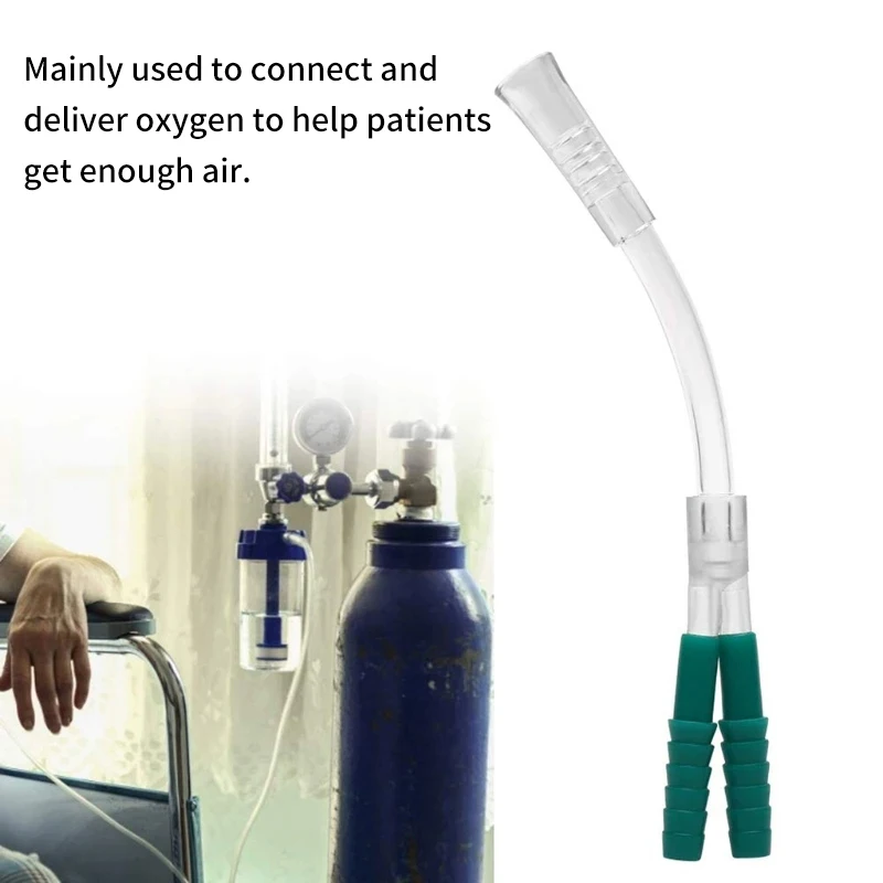 Disposable Oxygen Generator Three-Way Oxygen Tube Oxygen Tee Connector Ventilator Accessories Hospital Breathing Medical Tools