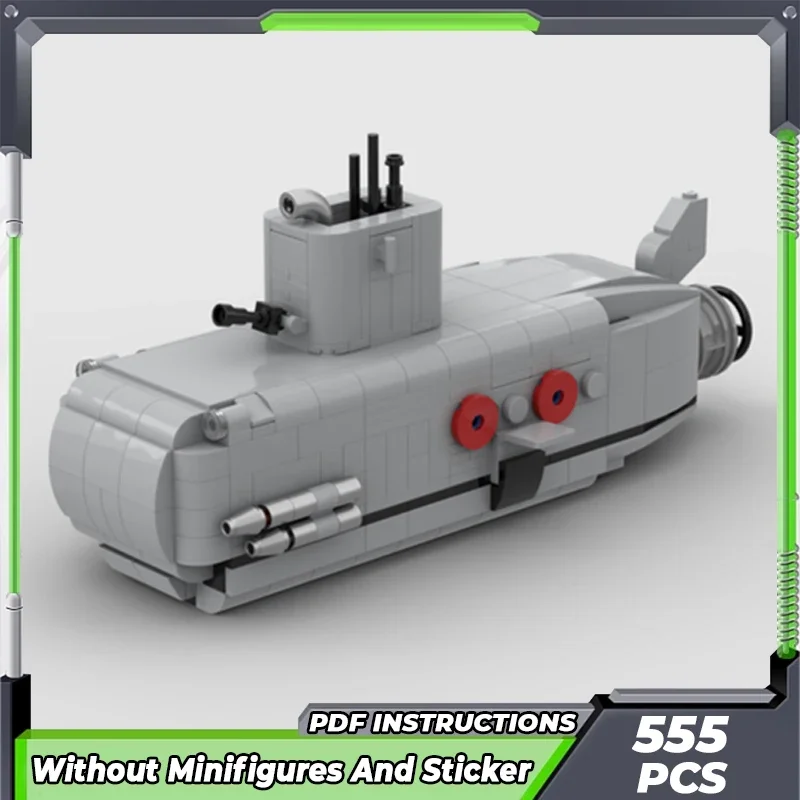 Moc Bouwstenen Militair Wapen Model Diepzee Onderzeeër Technologie Modulaire Blokken Geschenken Speelgoed Voor Kinderen DIY Sets Montage