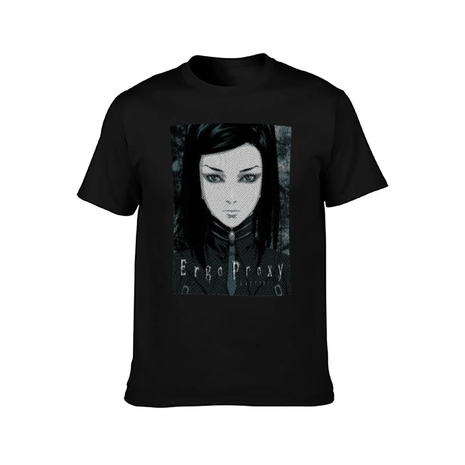 Ergo Proxy T-Shirt, Summer Casual Cotton Tee, Oversized Streetwear Tops, Vintage Graphic Print, Loose Fit Short Sleeve