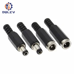 DC female male Power Plug 5.5mm x 2.1mm Male Female Jack Socket Adapter Connectors Set For DIY Projects Connector