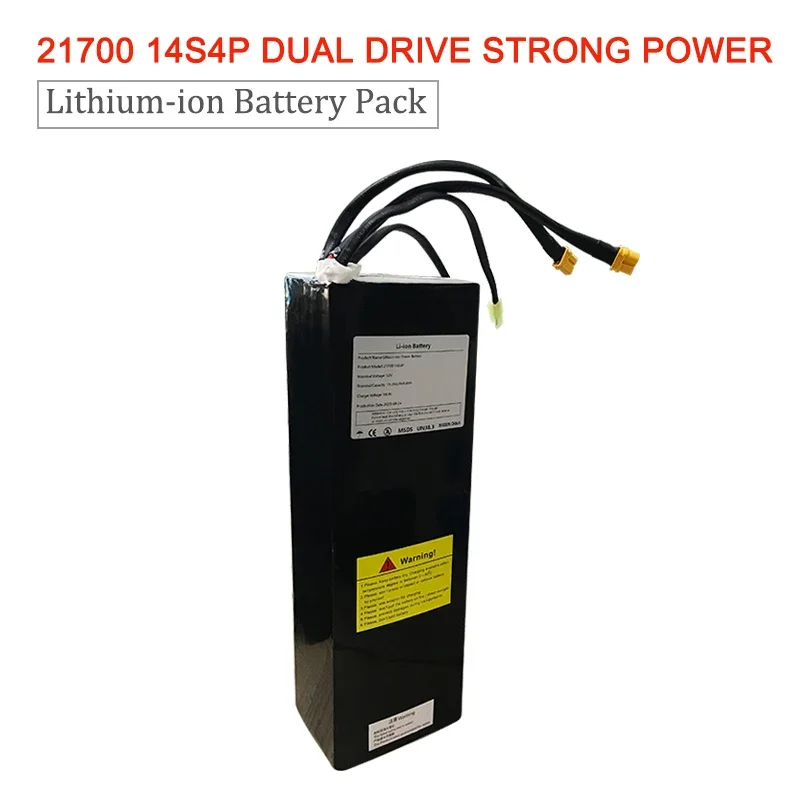 14S4P 52V 19.2Ah Lithium-ion Battery Pack 21700 19200mAh Dual Port Fast Charging ,Suitable for Dual Drive Scooters