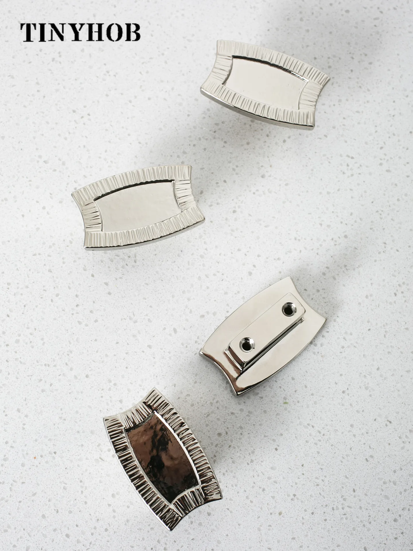 Nickel Hammered Texture Cabinet Handles - Anti-Rust Electroplated Creative Handmade Metal Pulls for Drawers & Furniture