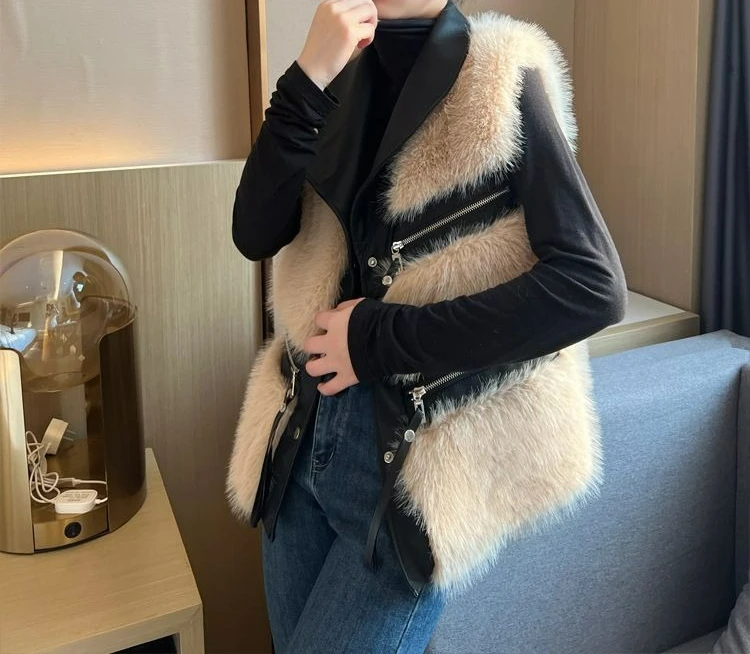 سترة نسائية لخريف وشتاء 2025 سترة قصيرة بتصميم جديد مرقع #4