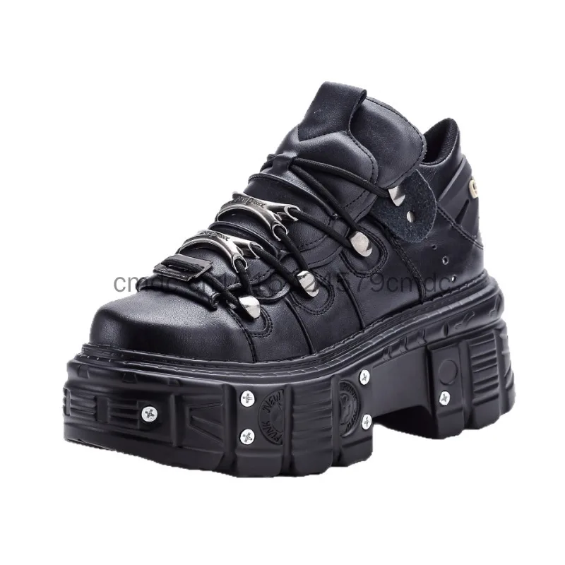 2026 New Dark Dad Shoes Thick Soled Women's Shoes Heavy Metal Personality Gothic Punk Boots Children