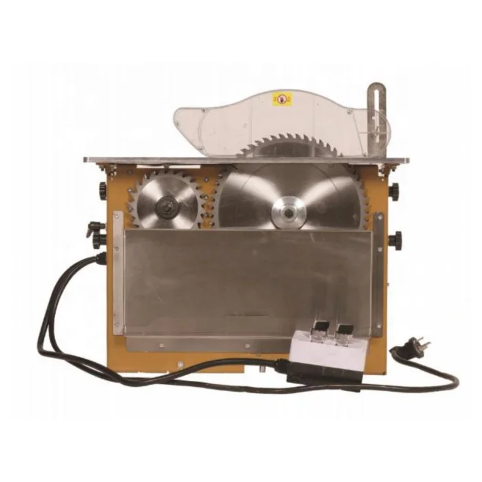 

Portable Small Wood Cutting Saw Machine Dust-Free Home Use Double Circular Saw Blades Table Saw Woodworking Machinery