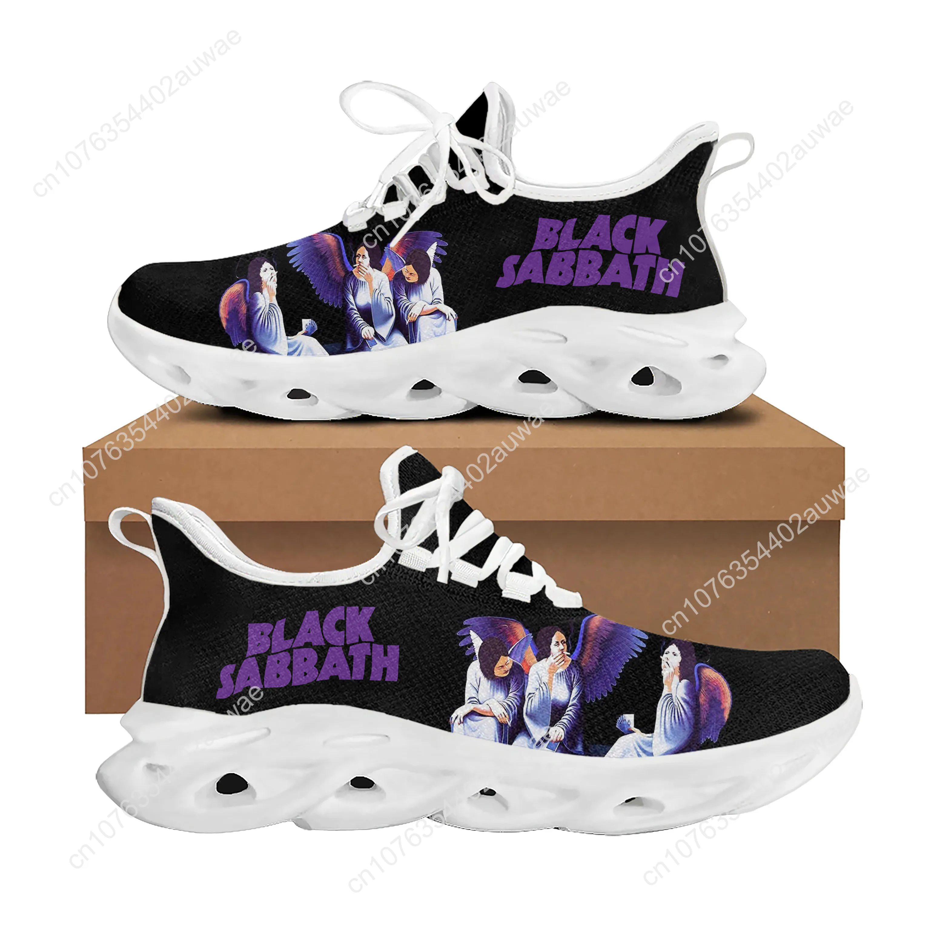 Black Heavy Metal Band Sabbath Sports Shoes Mens Womens Teenager Kids Children Sneakers Casual Custom High Quality Couple Shoes