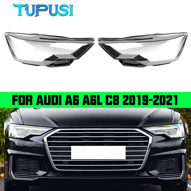 アウディ-a6-a6l-c8-2019-2020-2021-車用ヘッドライトレンズ-車用ヘッドランプ透明カバー-ランプシェード-ランプシェル